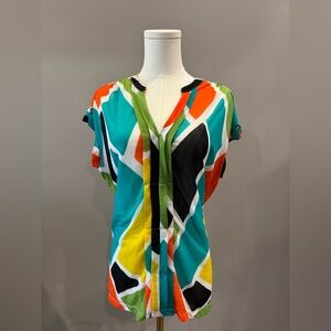 Worthington Colorful Geometric Women's Top